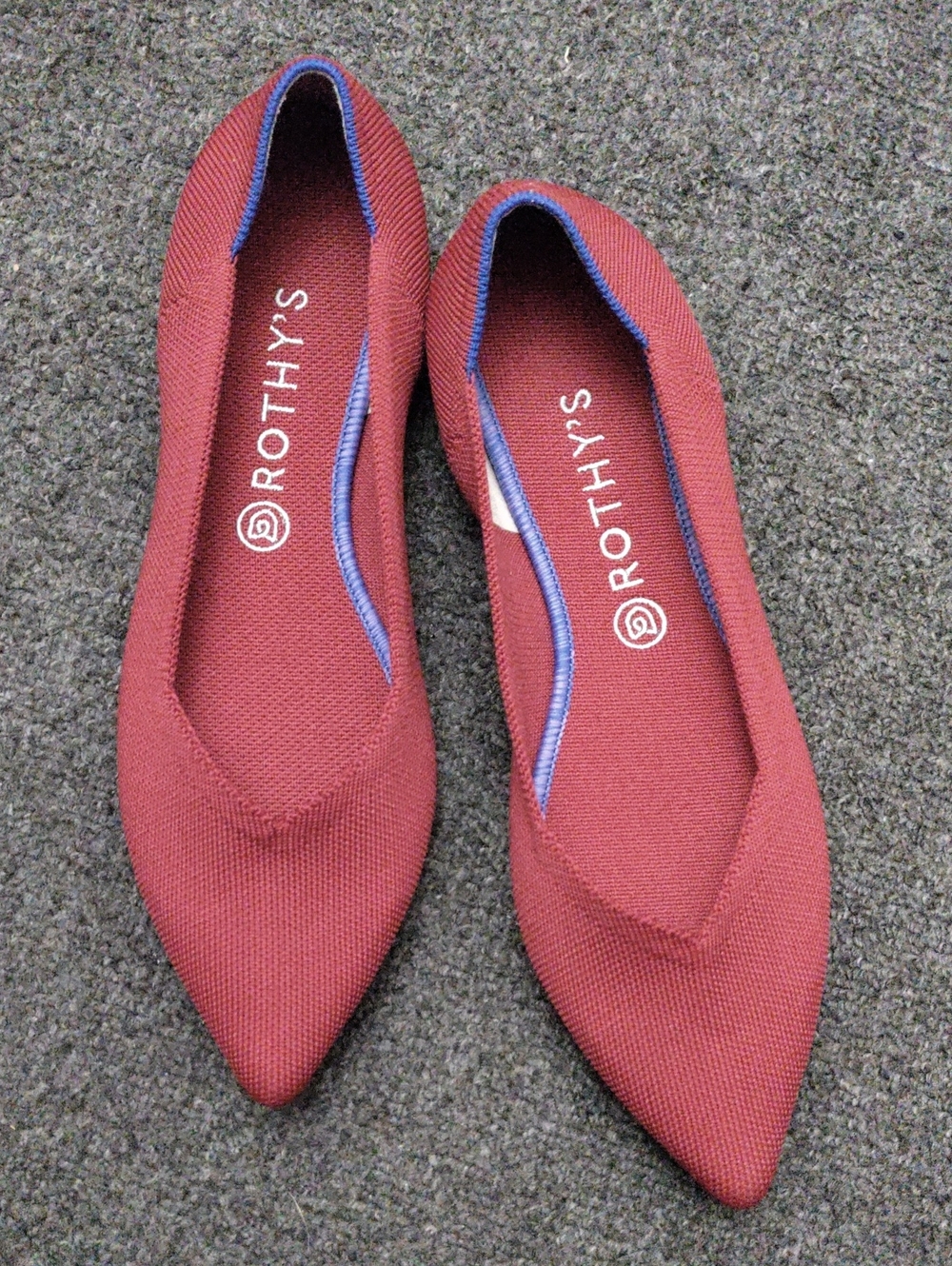Rothy's The Point Pointed-Toe Flats in Red